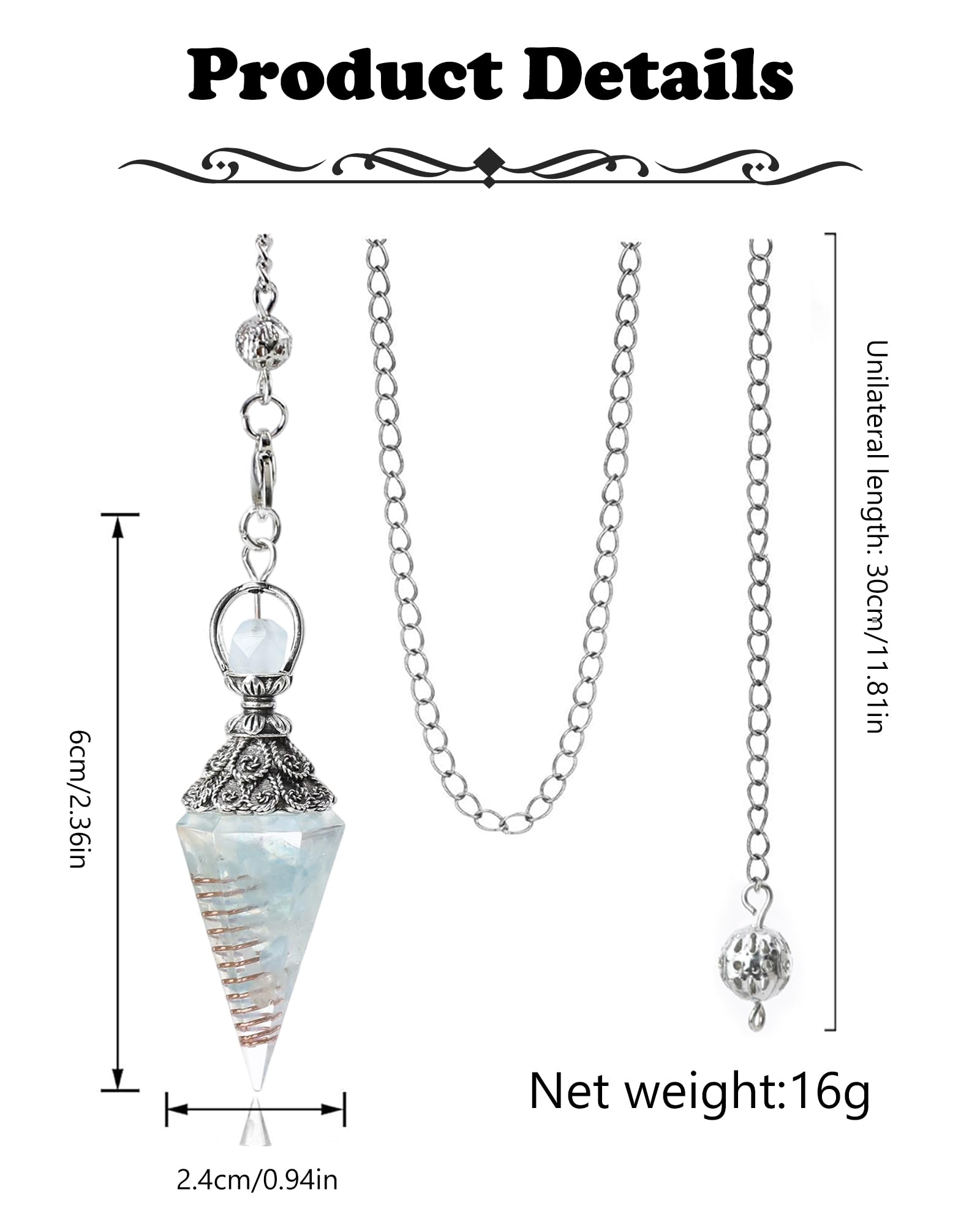 RENEMEGO pendule bijou énergie balancement, style et usage spirituel