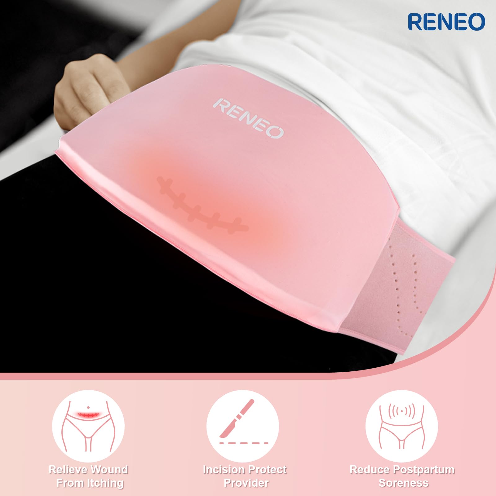 Reneo bande-ventre-c-section: fermeture reglable pour ajustement sûr