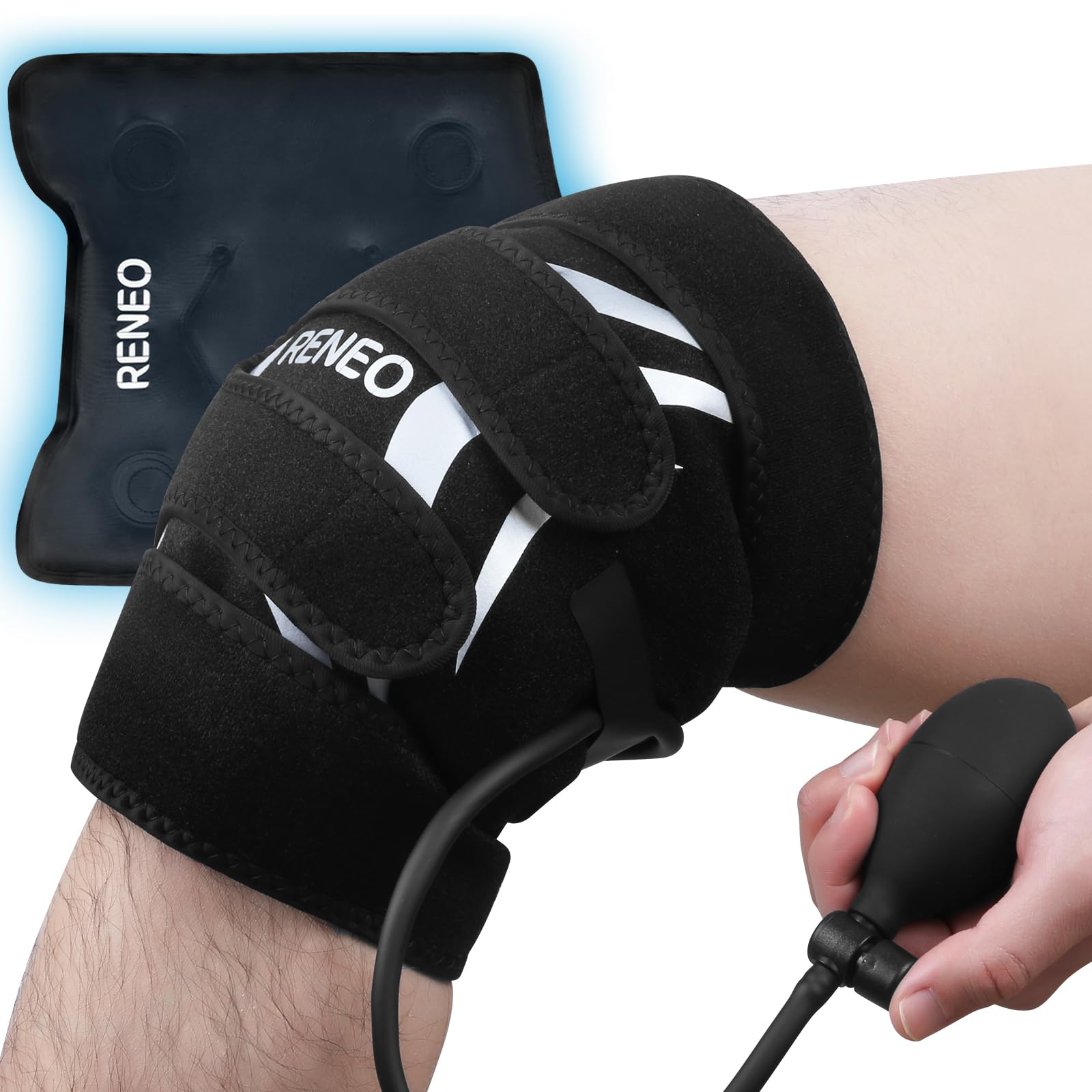 Reneo genou glace avec pompe pour récupération ciblée.