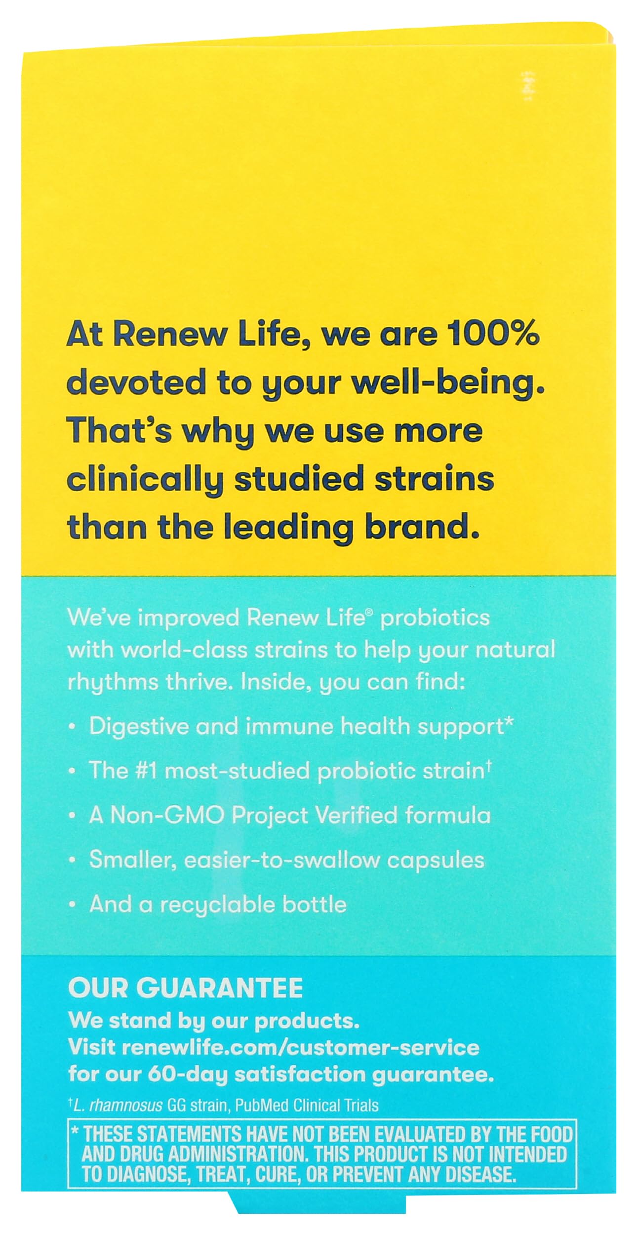 Bouteille Renew Life Colon Care, gélules faciles à avaler et 80 milliards CFU.