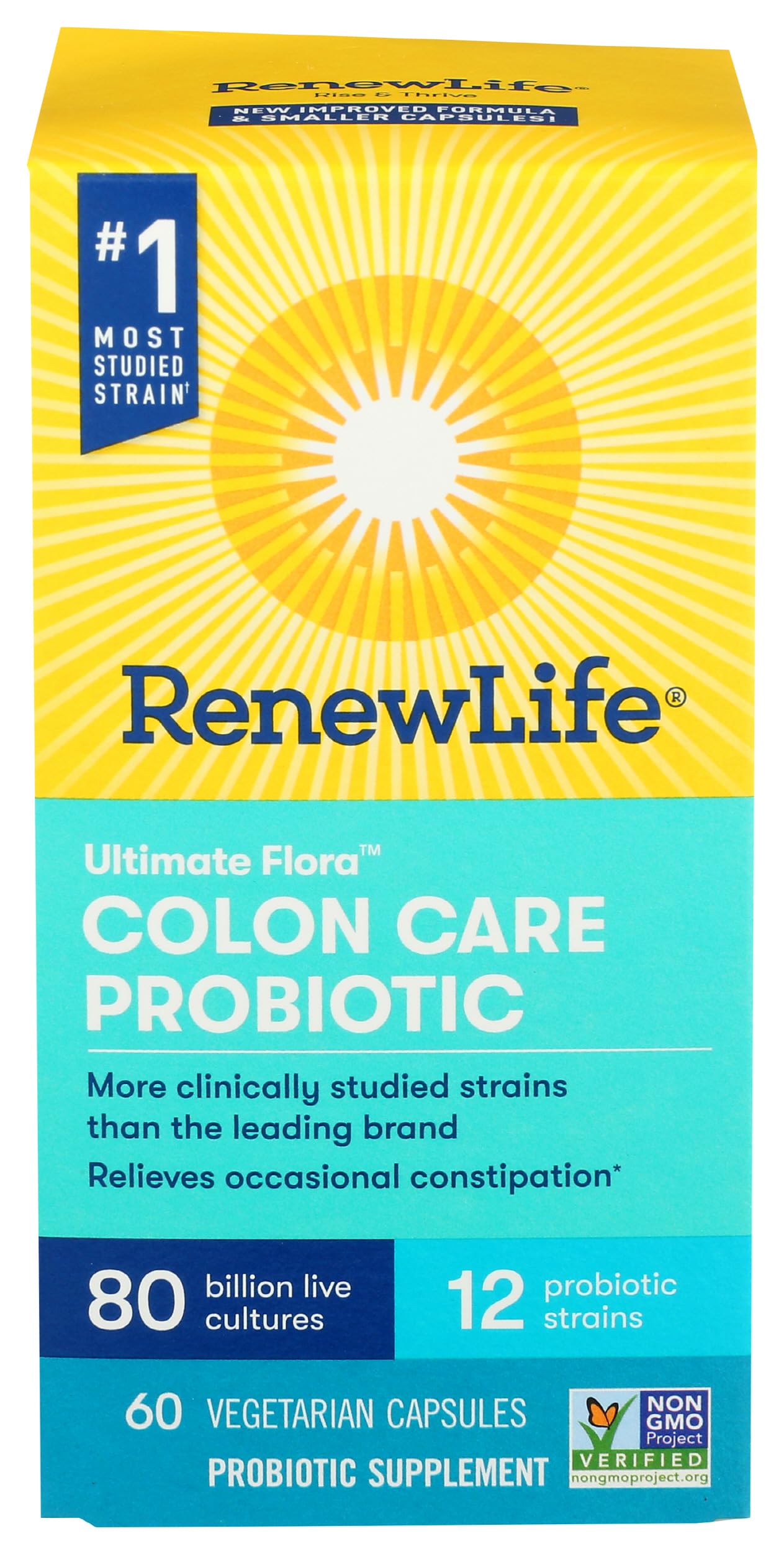 Renew Life Colon Care gélules: 80 milliards CFU, soutien potentiel à la digestion.
