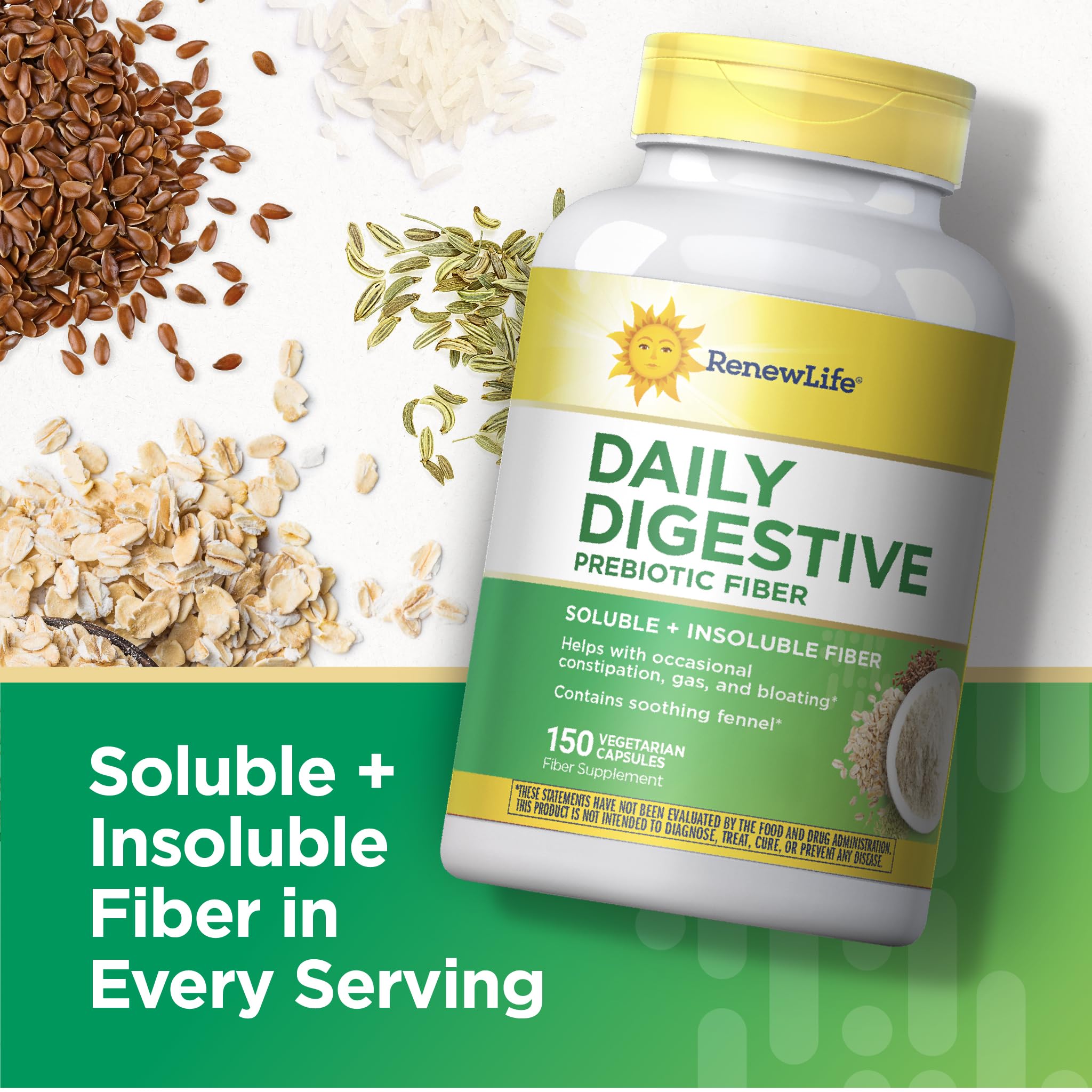 Renew Life dose quotidienne prébiotique prise simple avec eau