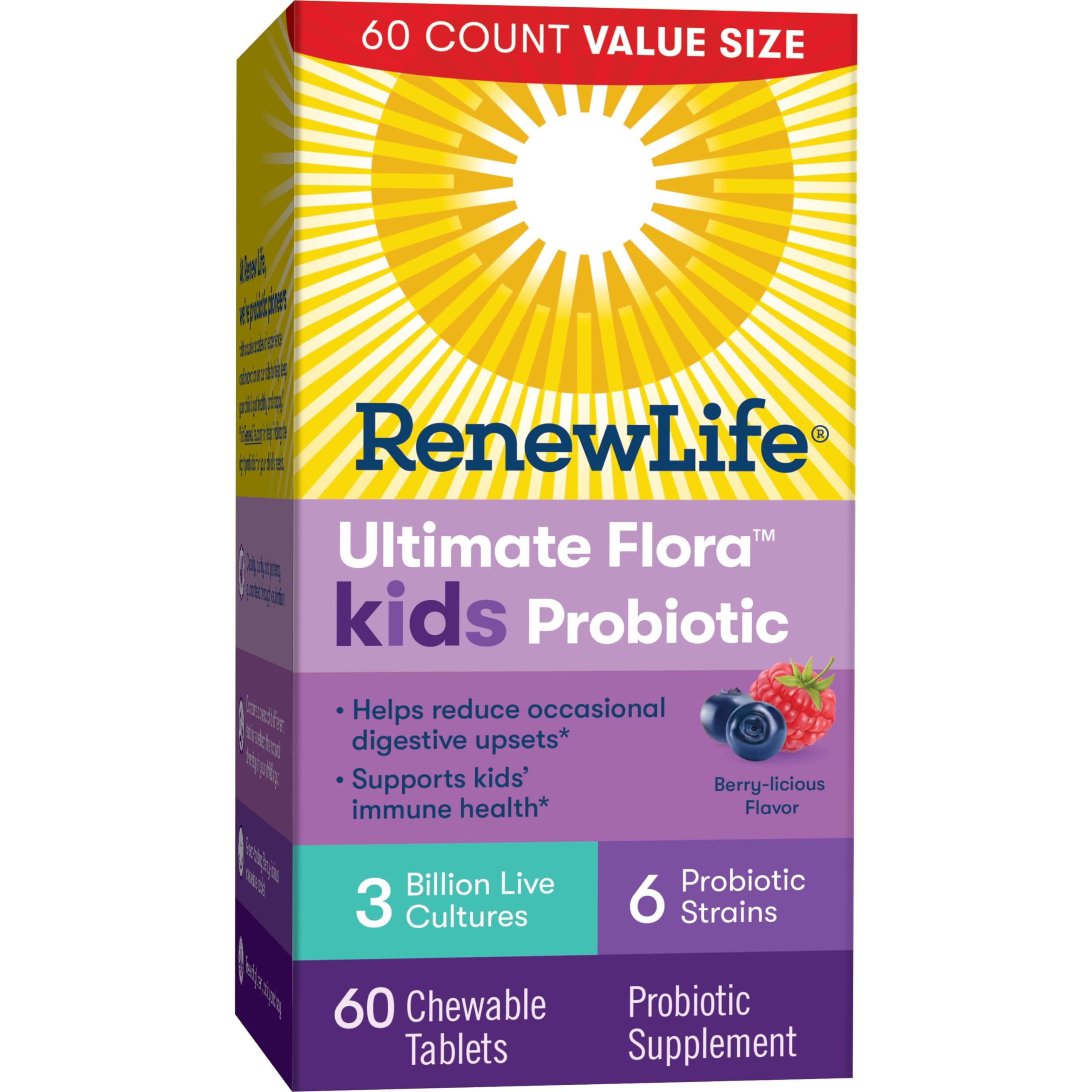Flacon Renew Life de 60 comprimés pour enfants.