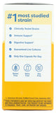 Renew Life Everyday Probiotic, étiquette close-up montrant L. rhamnosus GG.