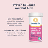 Renew Life: étiquette sans OGM, sans gluten, sans lait et sans soja.