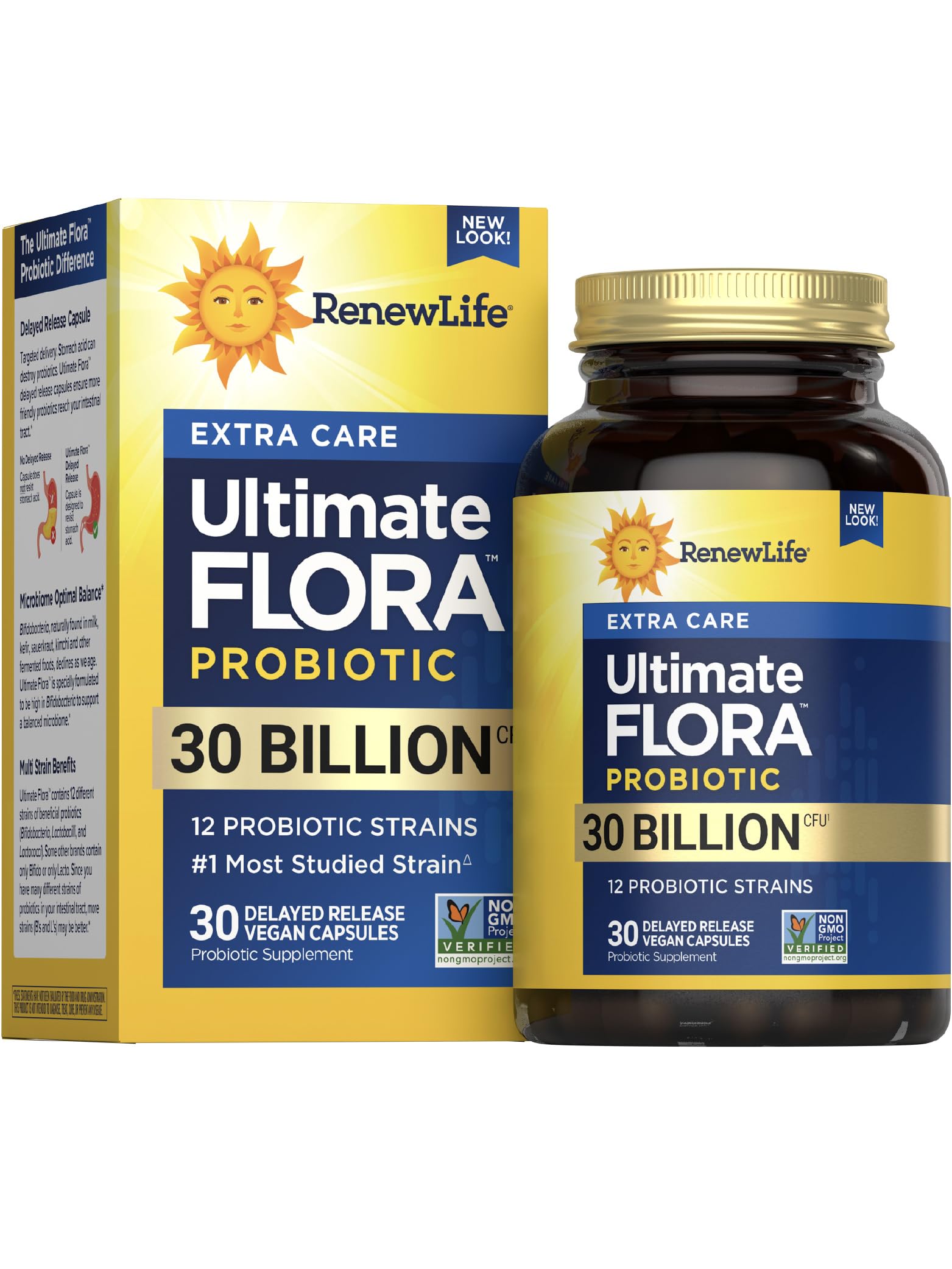 Renew Life Probiotique digestif Extra Care bouteille de 30 milliards CFU pour l'intestin