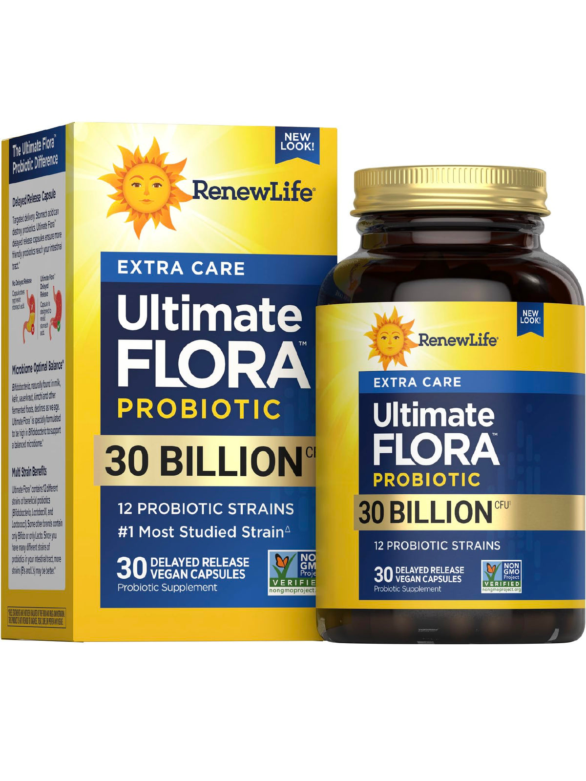 Renew Life Probiotique digestif Extra Care bouteille de 30 milliards CFU pour l'intestin