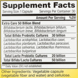 Renew Life Extra Care Probiotiques: flacon 50 milliards garantis jusqu’à expiration, pour un soutien durable.