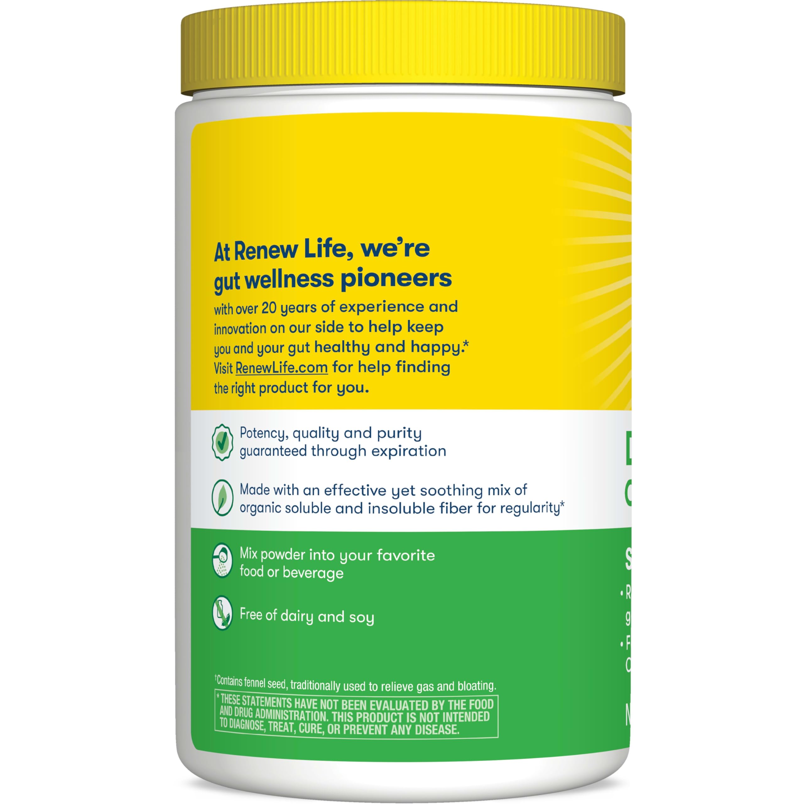 Renew Life fibres solubles et insolubles – Mélange équilibré pour la régularité digestive.