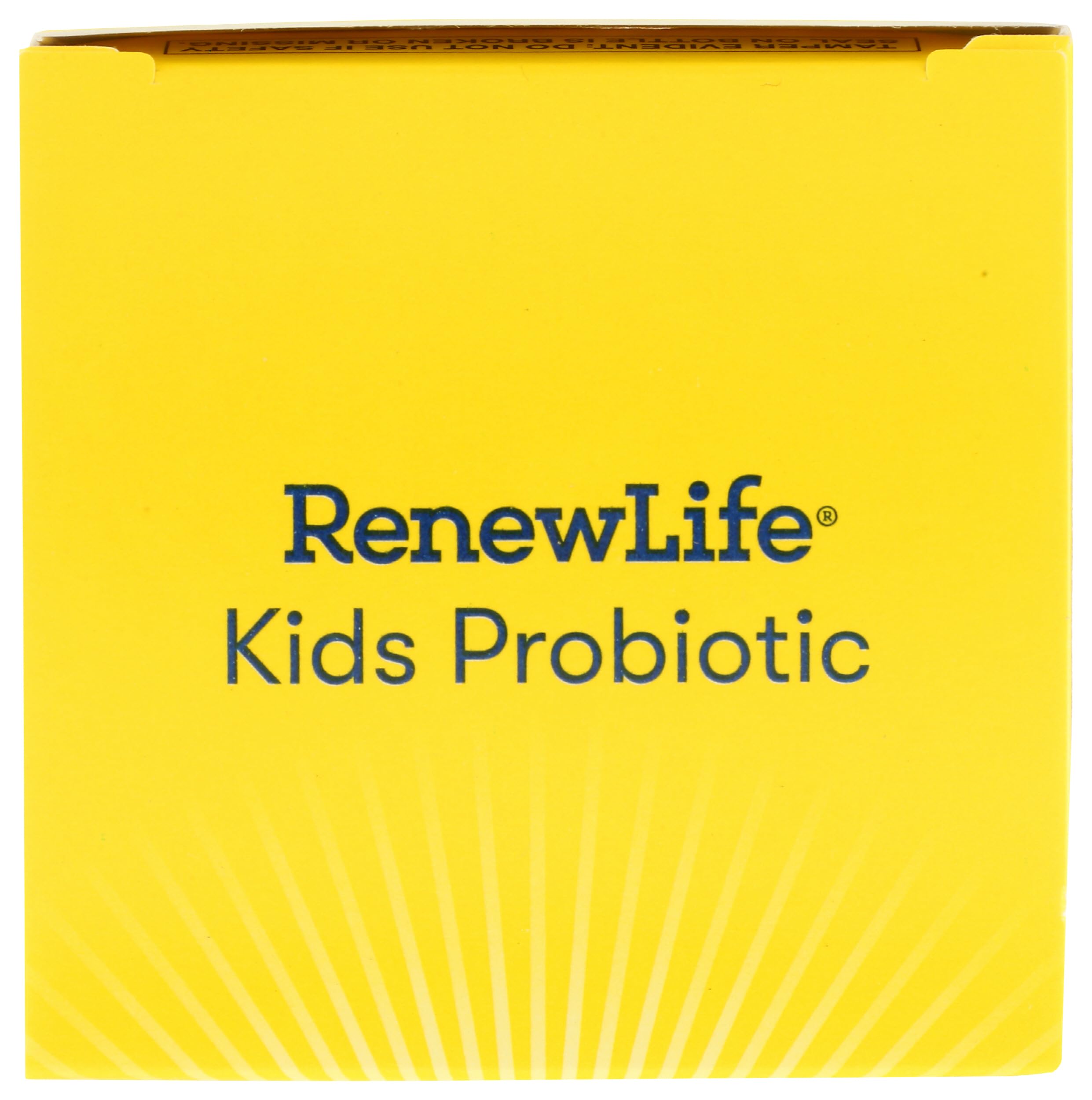 Contenu: 3 milliards de cultures par comprimé Renew Life Kids Probiotic.
