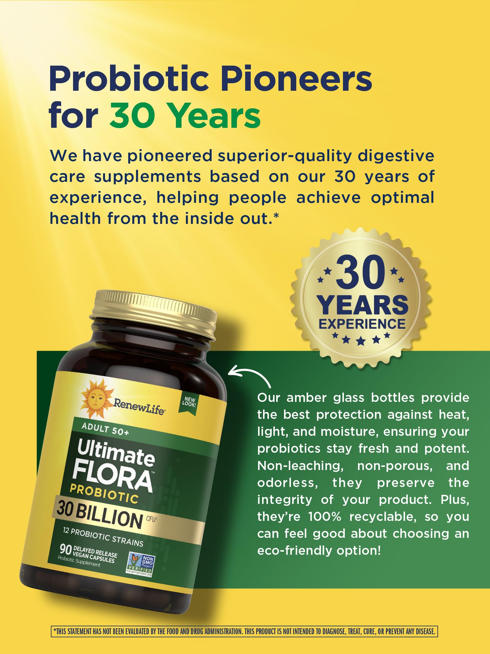 Renew Life Probiotic Adulte 50 Plus – sans gluten pour une option adaptée