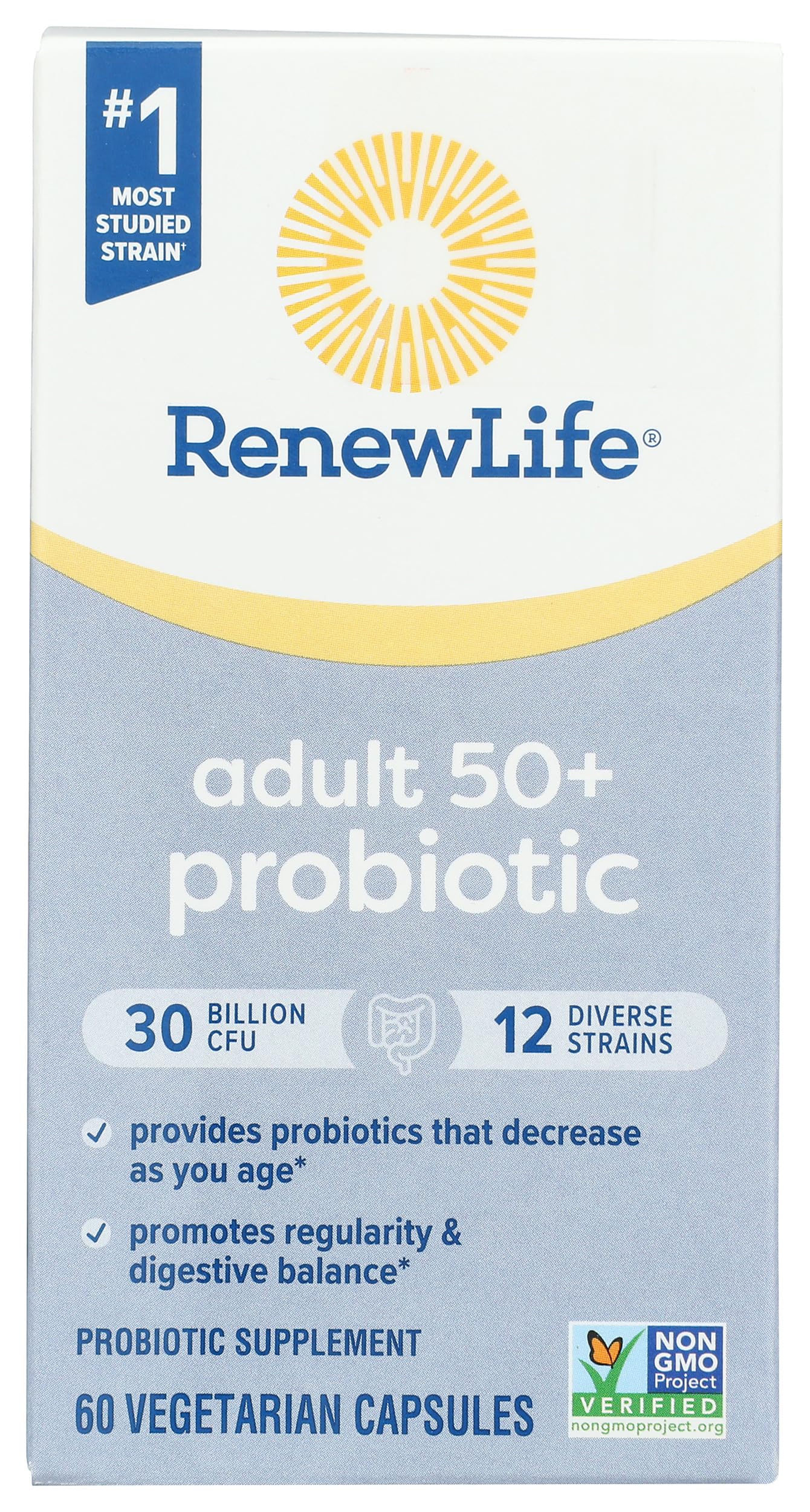 Renew Life Probiotique 30B UF — bouteille visible, soutien potentiel à l'équilibre digestif au quotidien
