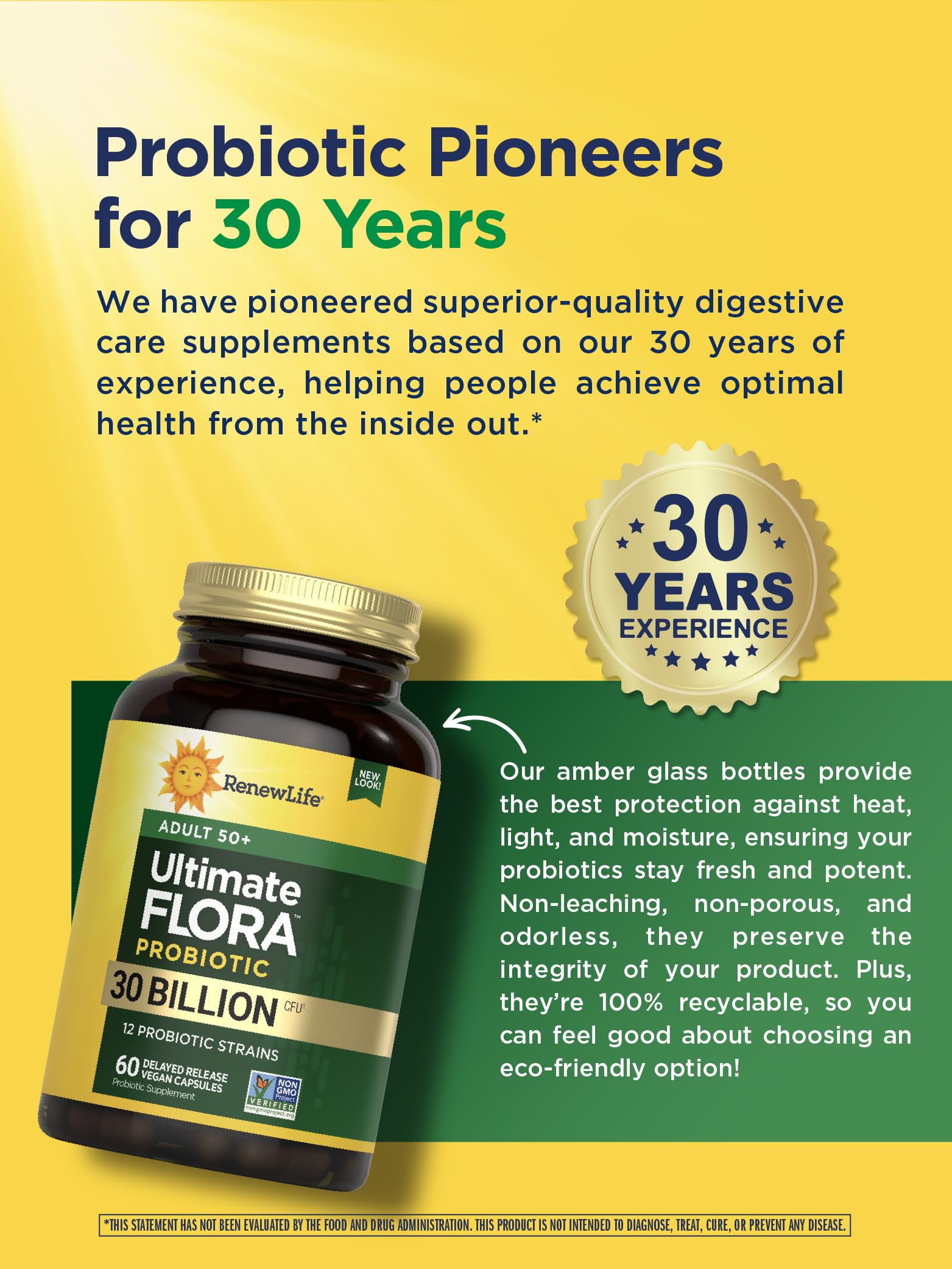 Renew Life Probiotiques 50+ – Dose quotidienne, pratique voyage.