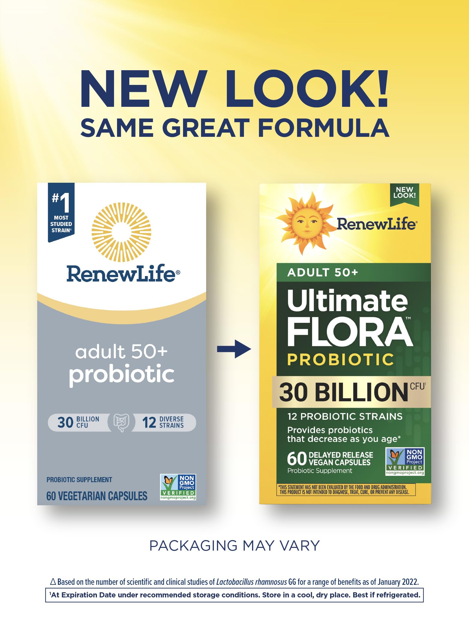 Renew Life Probiotiques 50+ – Capsules faciles à avaler pour l’utilisation quotidienne.