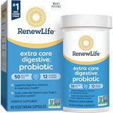 Renew Life Extra Care soutient digestion et respiration avec souches variées