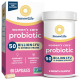 Renew Life: bouteille de probiotiques femmes favorisant l'équilibre digestif.