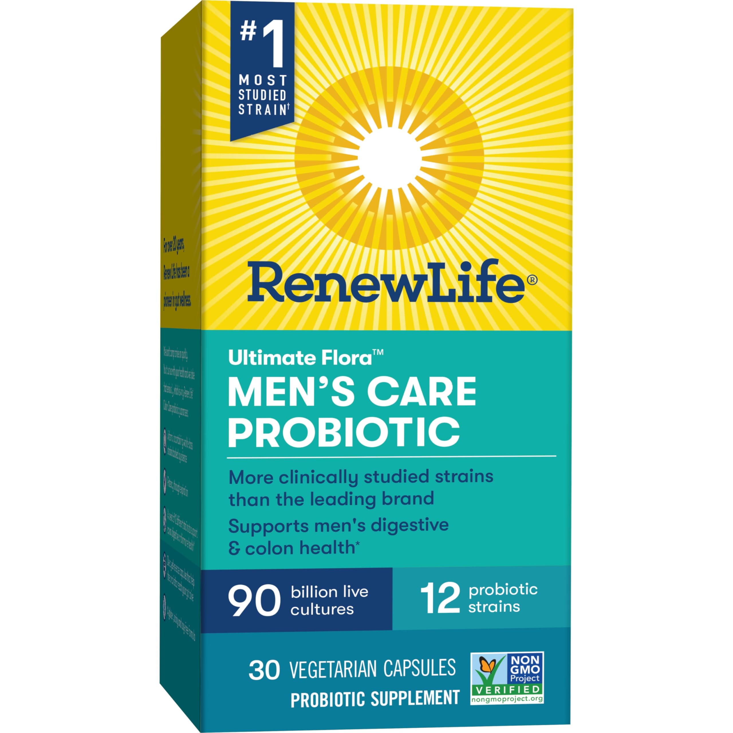 Sans gluten, lait et soja dans Renew Life Men's Care.