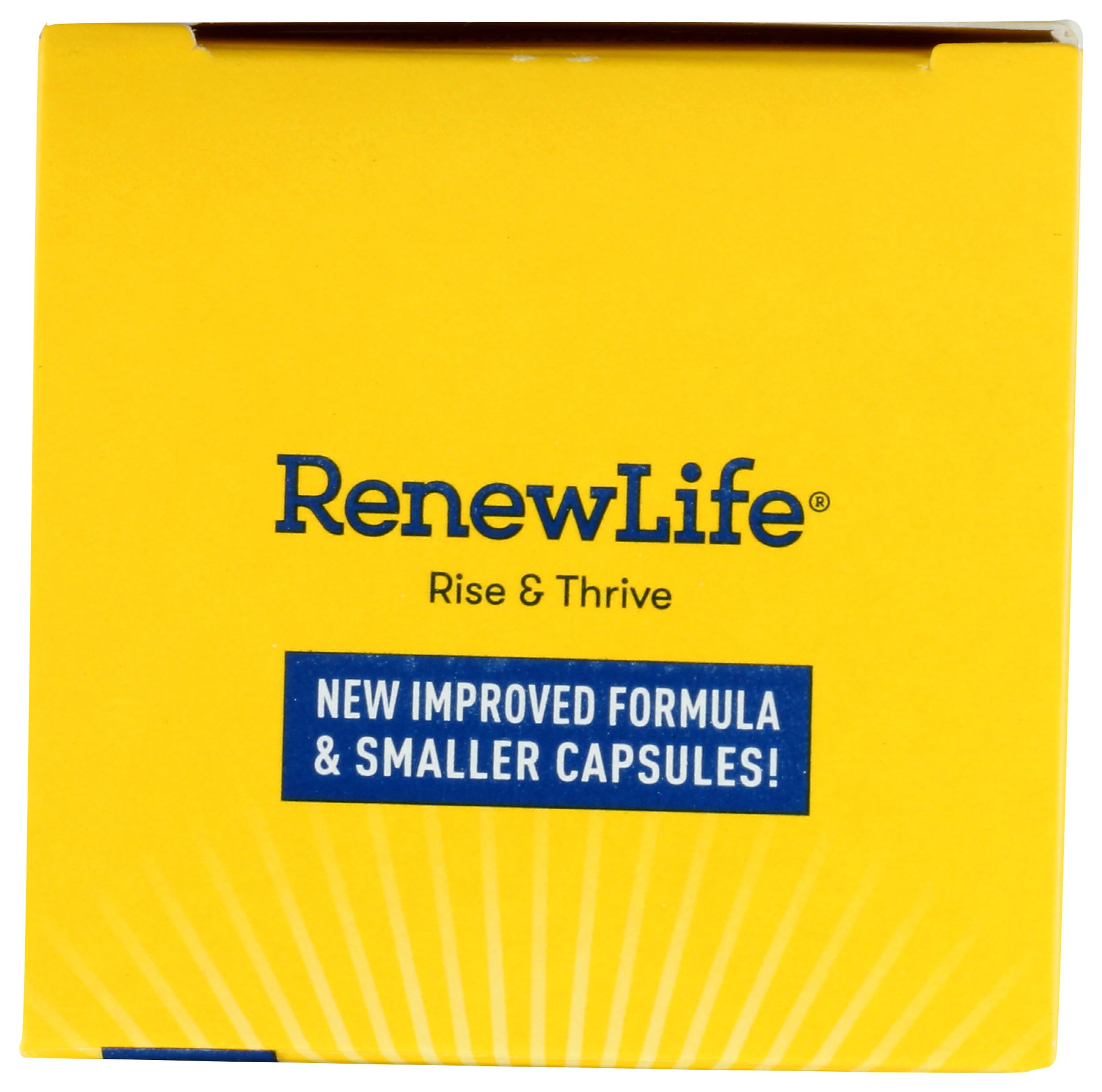 Renew Life Ultimate Flora Probiotiques pour Hommes – emballage clair facilitant le rangement.