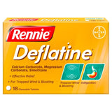 Rennie Deflatine : bouteille de pilules menthe pour soulager les ballonnements éventuels