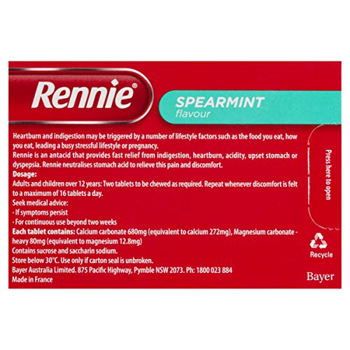 Rennie tablettes brulures estomac relief pour un soulagement temporaire