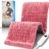 RENPHO Chauffe-dos 12x24 rose, soulage les muscles tendus et les douleurs.