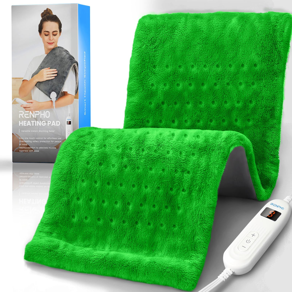 RENPHO coussin-chauffant dos-epaule-12x24 pour soulager les tensions.