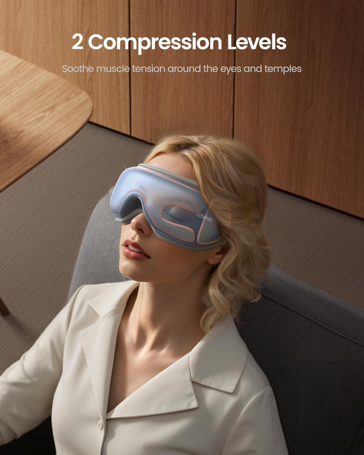 RENPHO Eye Massager avec compression à deux niveaux Apaise la fatigue oculaire