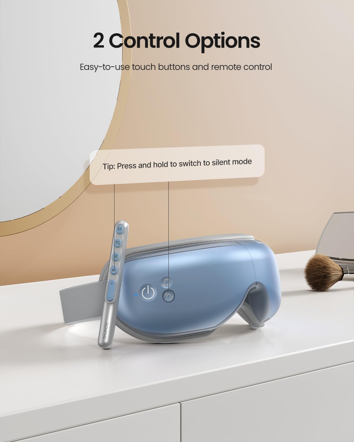 RENPHO Eye Massager mode silencieux pour une détente sans bruit