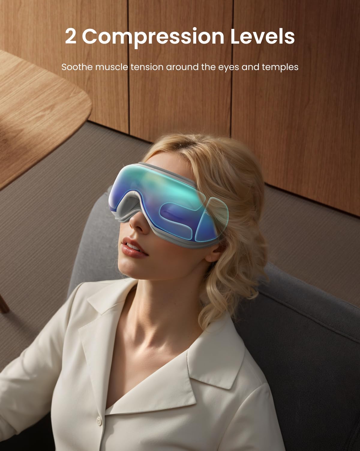 RENPHO Eyeris 1 – compression réglable pour un massage ciblé.