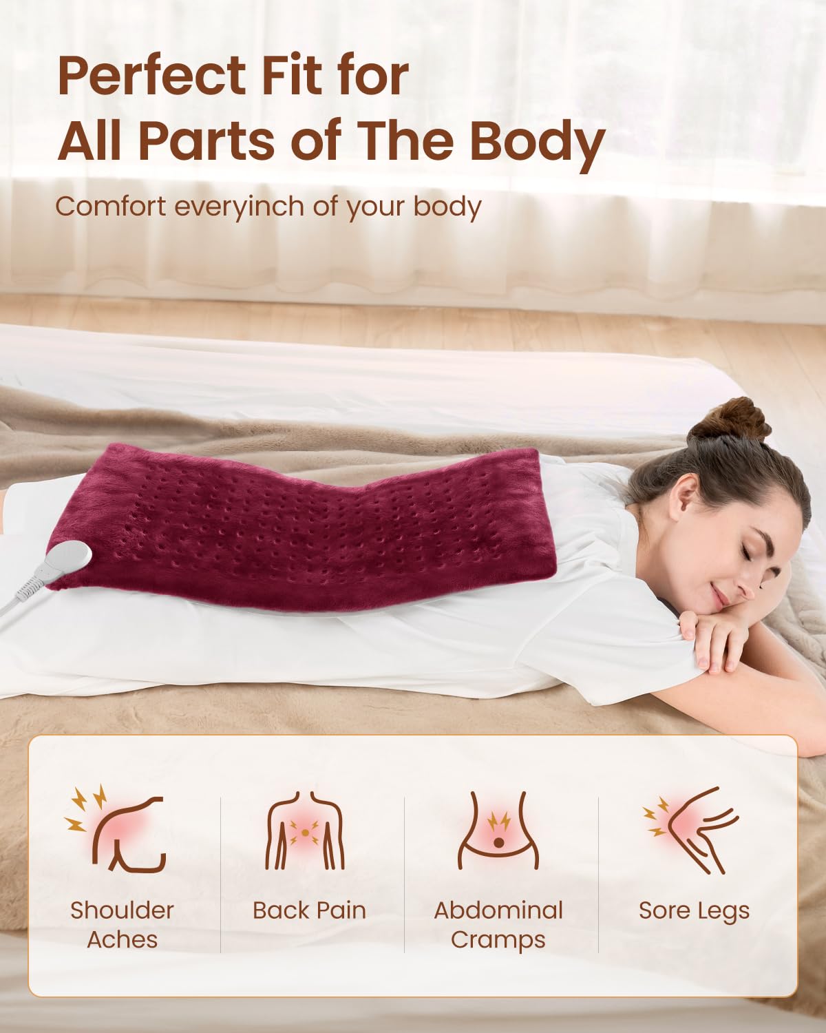 Tissu doux et hypoallergénique RENPHO pour un contact agréable sur peau.