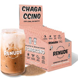 Renude Chagaccino—poudre chaga brute, antioxydants puissants pour une énergie naturelle.