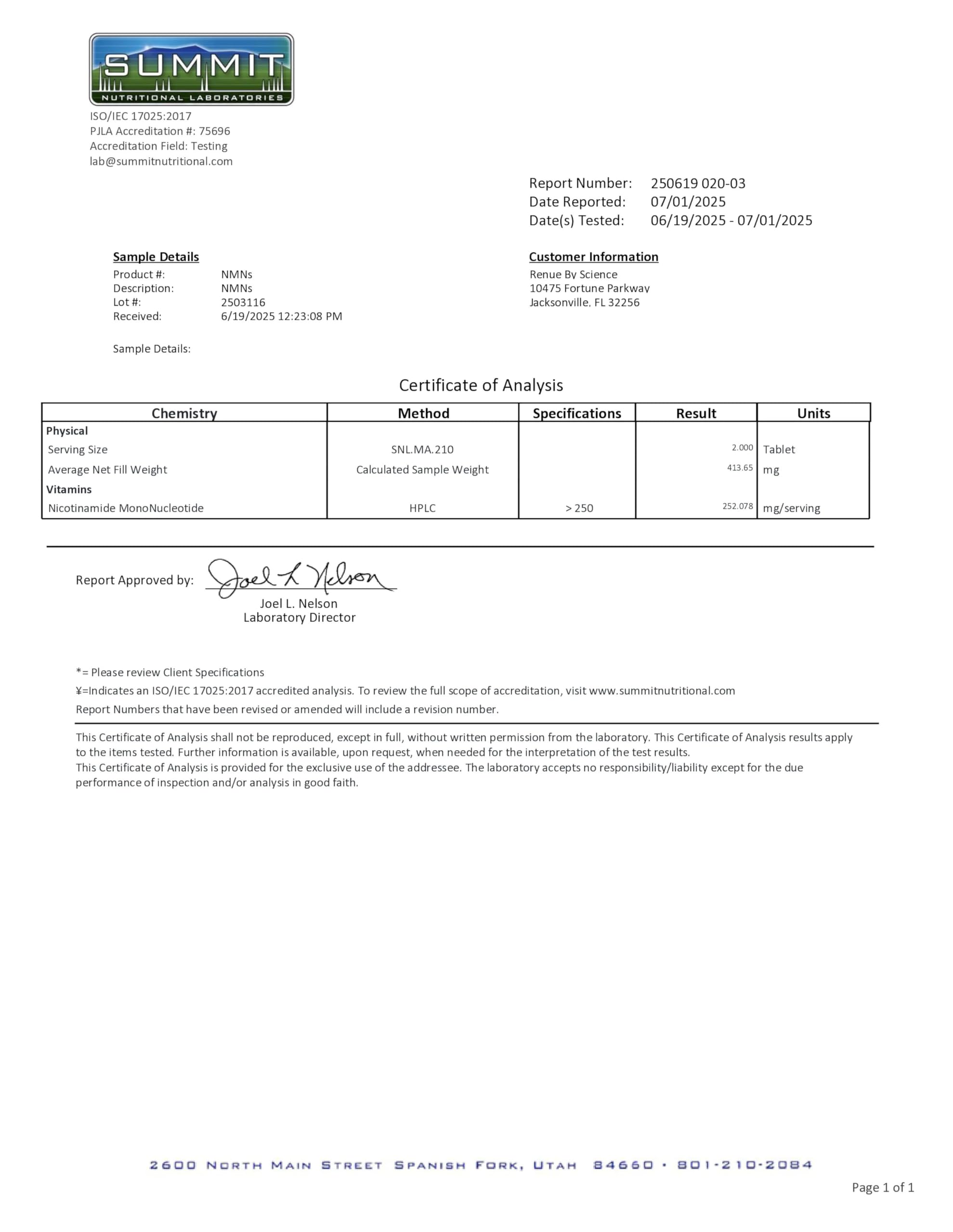 Renue By Science NMN fabriqué aux États‑Unis en usine certifiée.