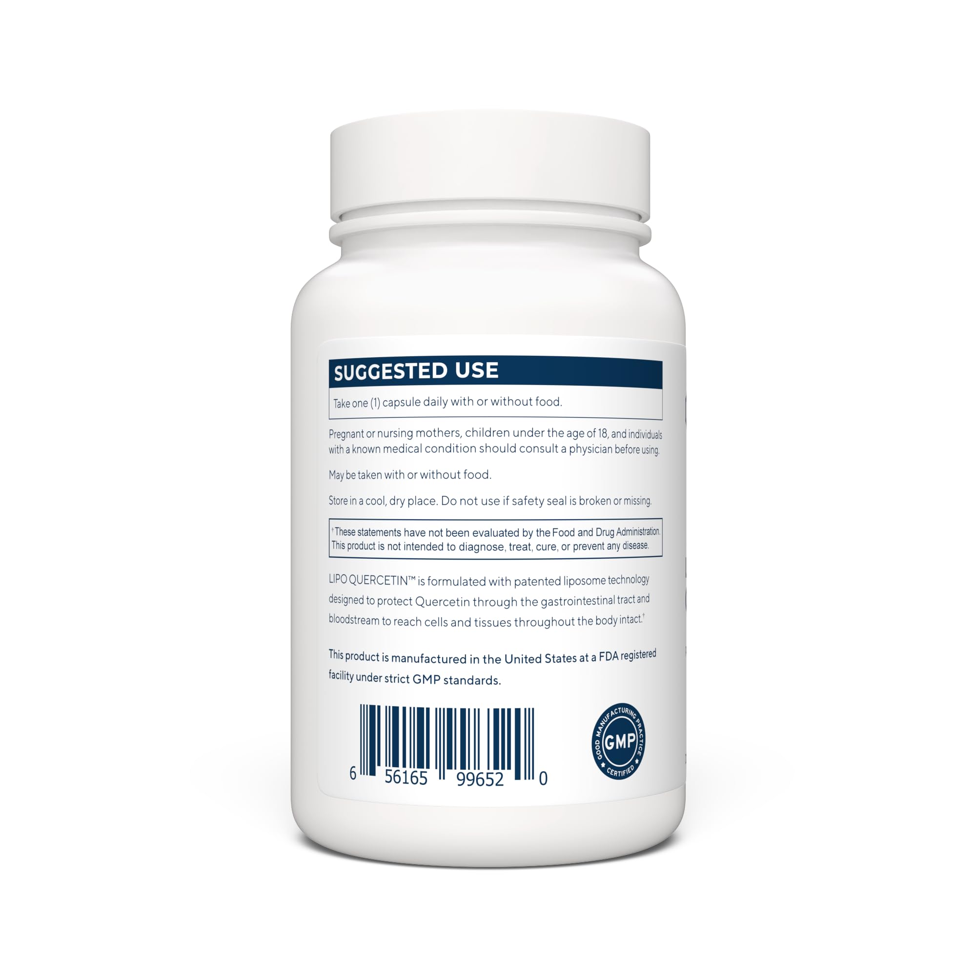Renue By Science Quercetine, boîte de 90 capsules, pratique pour usage quotidien.