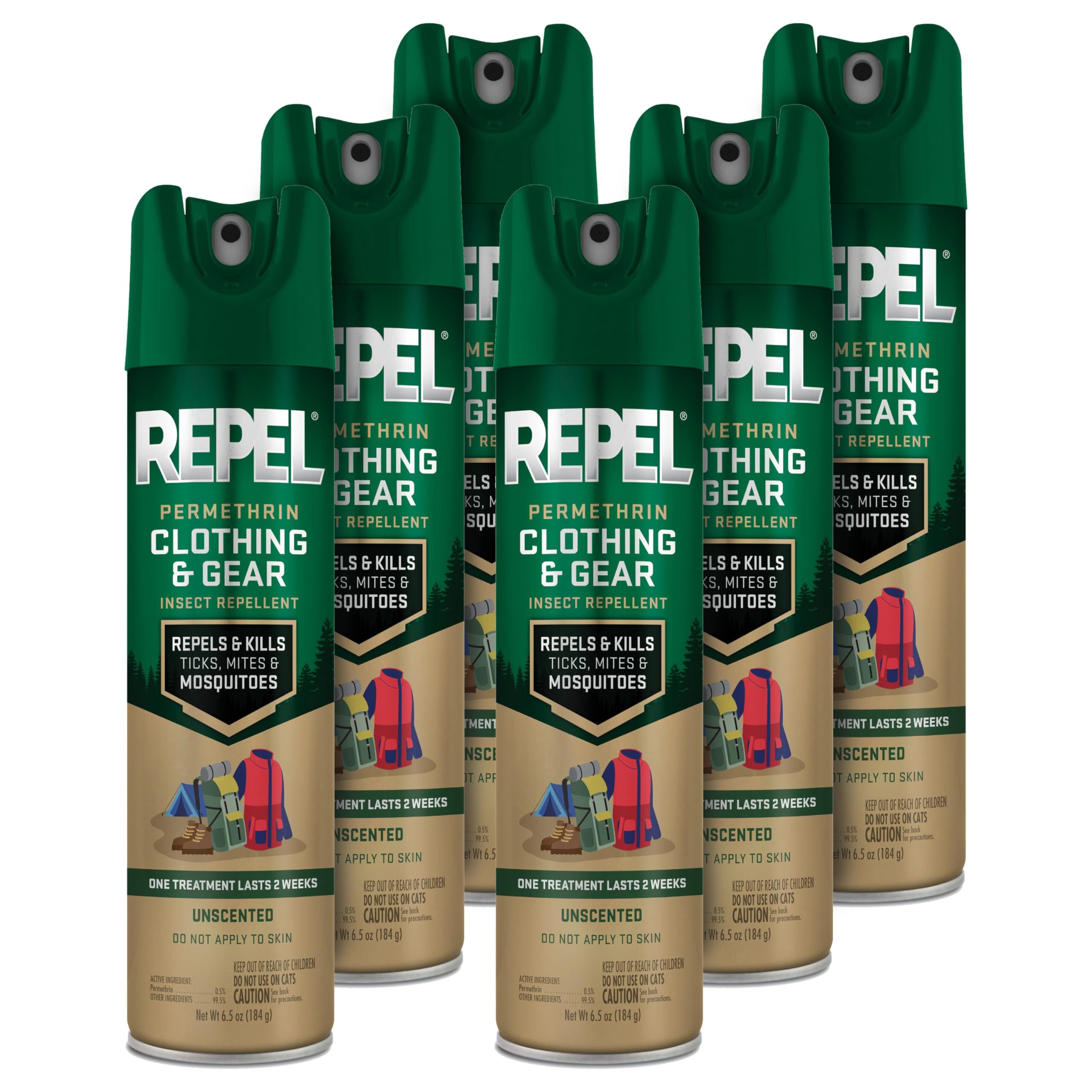 Repel Perméthrine – Bouteille-pompe prête pour traiter vêtements et matériel.