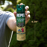 Repel Perméthrine offre protection jusqu’à deux semaines.