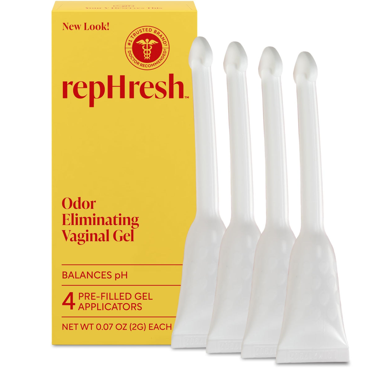 Rephresh Gel avec applicateur pré-rempli pour une utilisation pratique et propre.