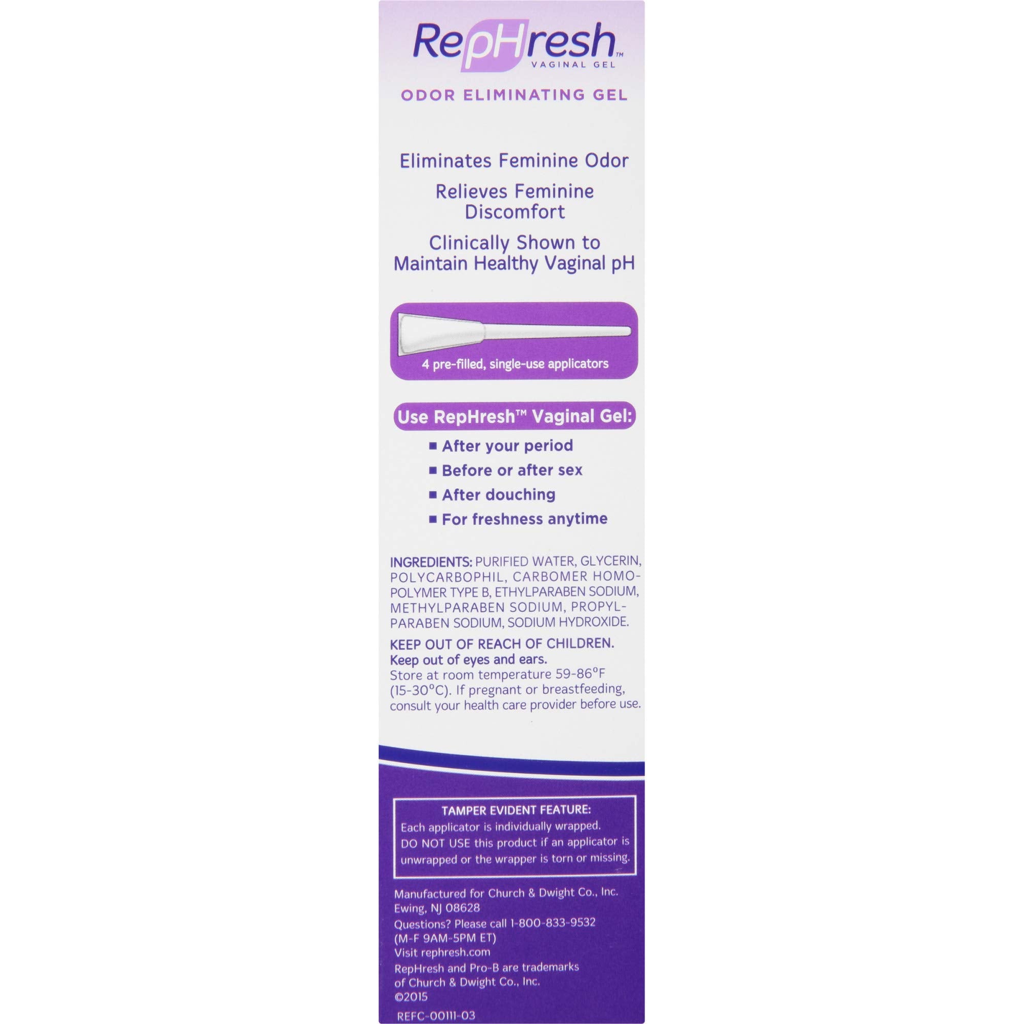 RepHresh Gel élimination d’odeur vaginale: fraîcheur maîtrisée au quotidien