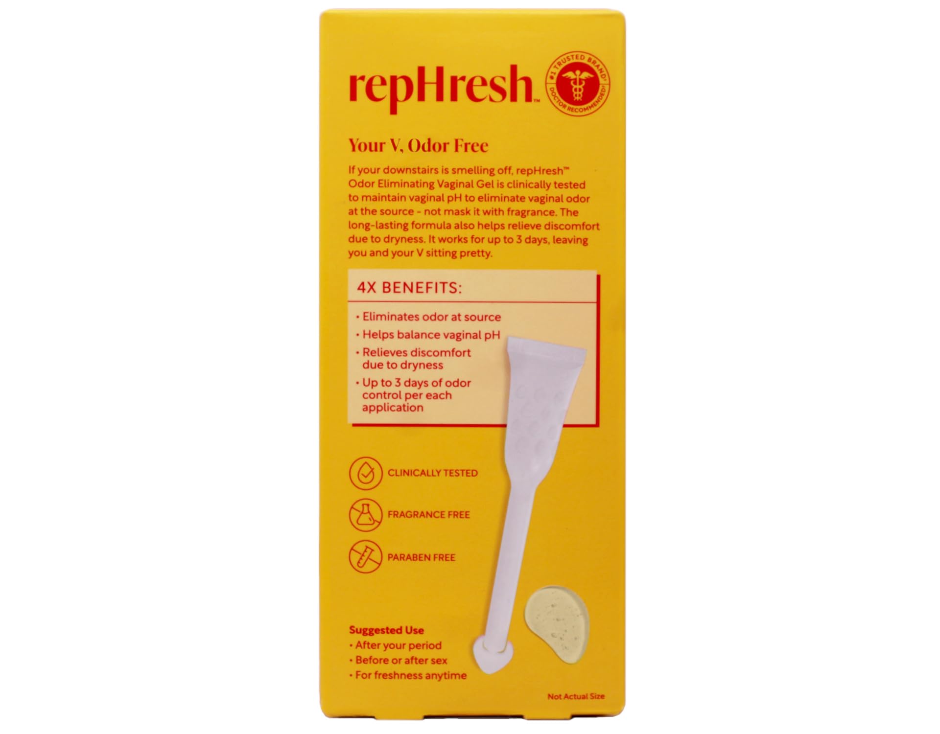 rephresh gel vaginal - ensemble triple, pratique pour routine régulière.