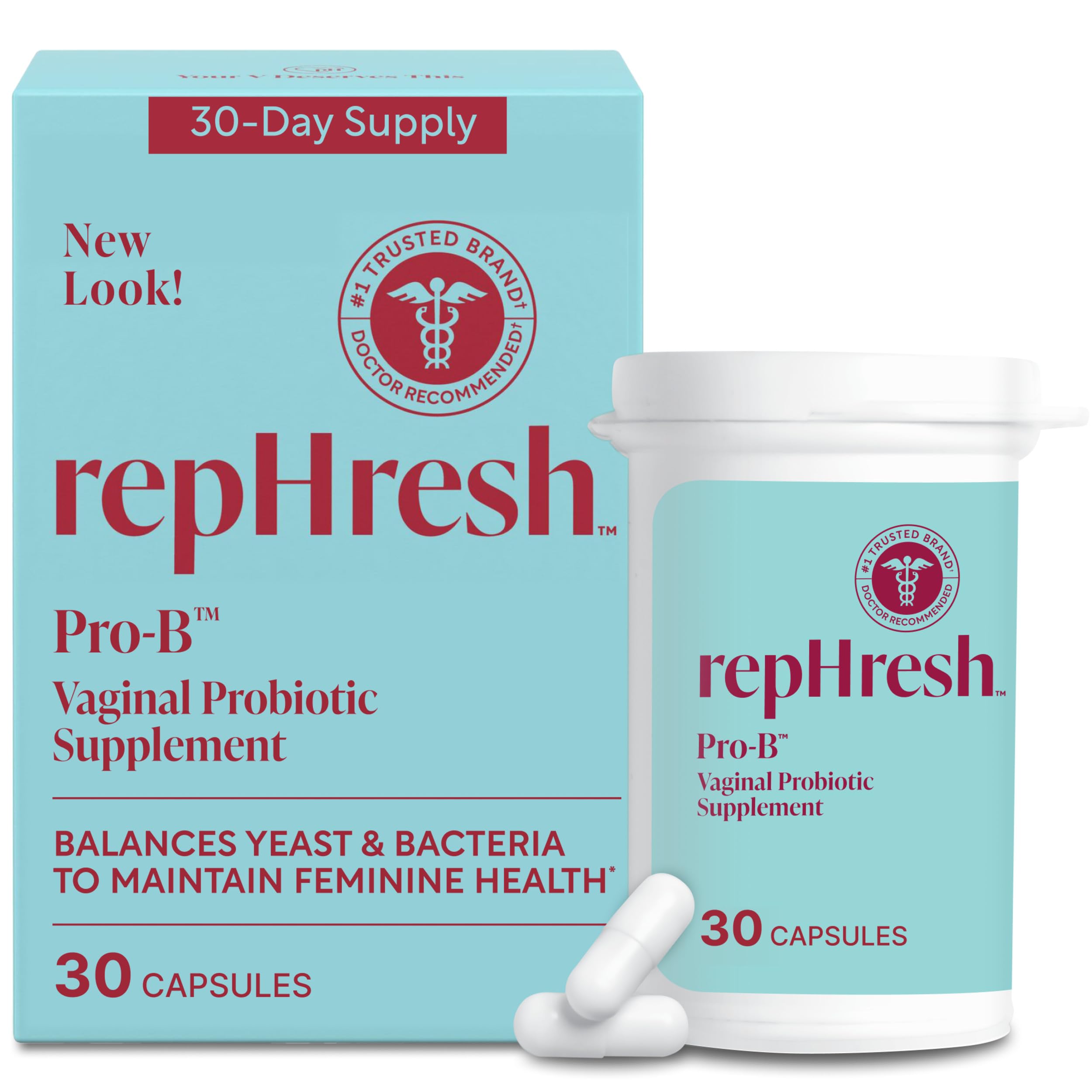 RepHresh Pro-B capsule journalière pour l'équilibre intime.