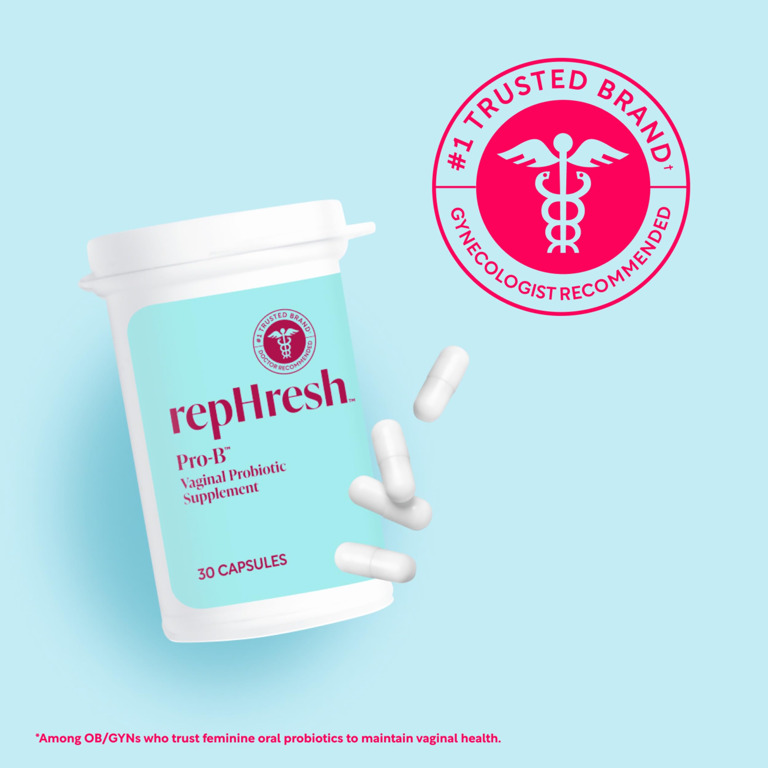 RepHresh Pro-B tableau des ingrédients pour transparence.
