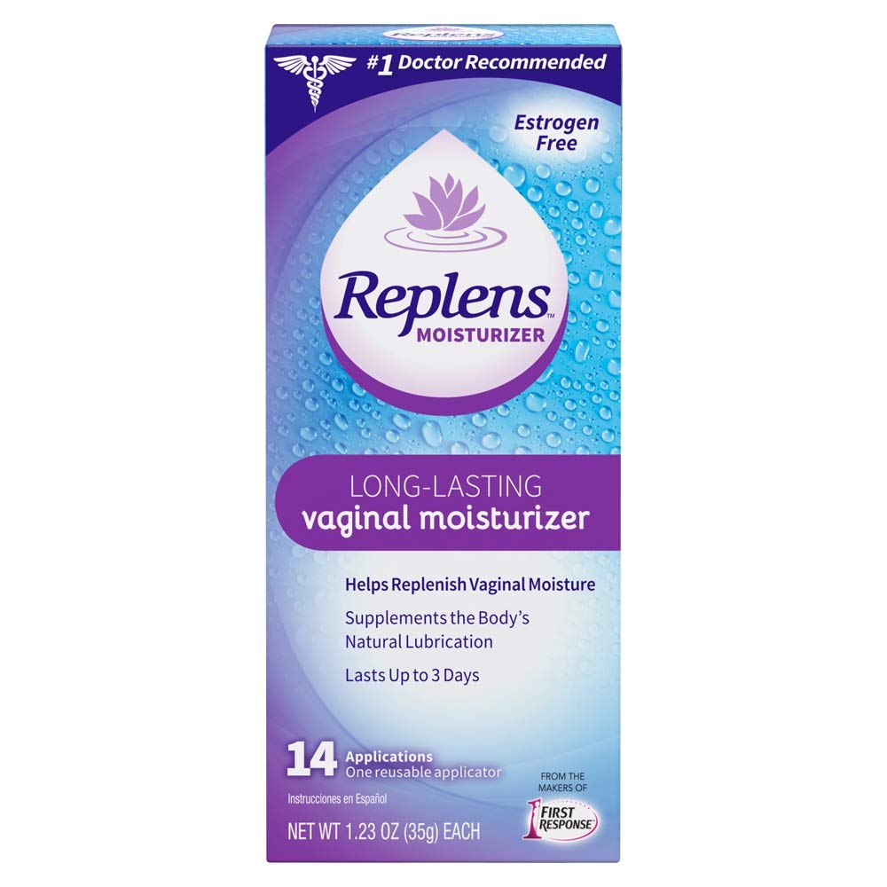 Replens : bouteille de lotion hydratante vaginale offrant hydratation durable.