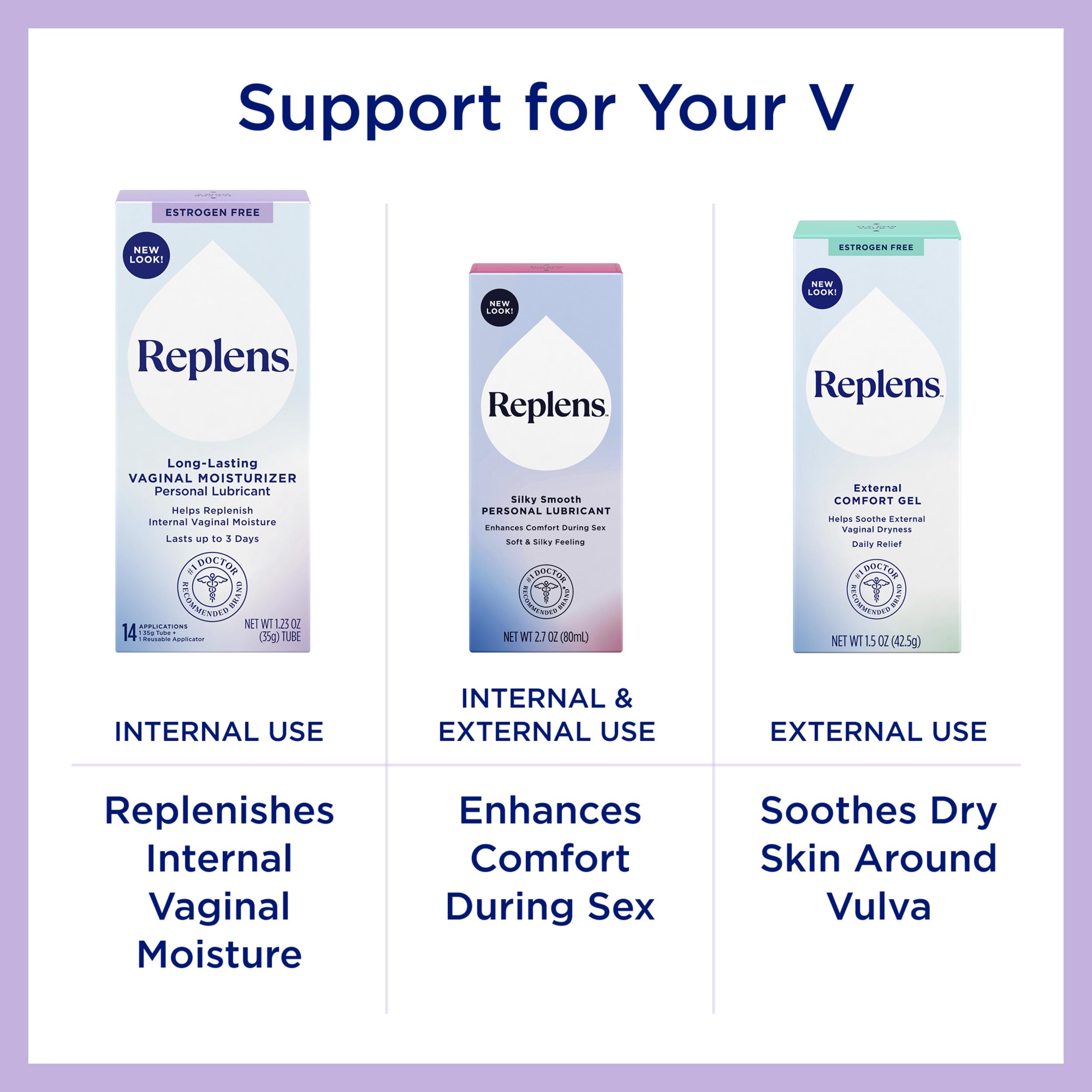 Replens - sans estrogenes, parabenes et parfum.