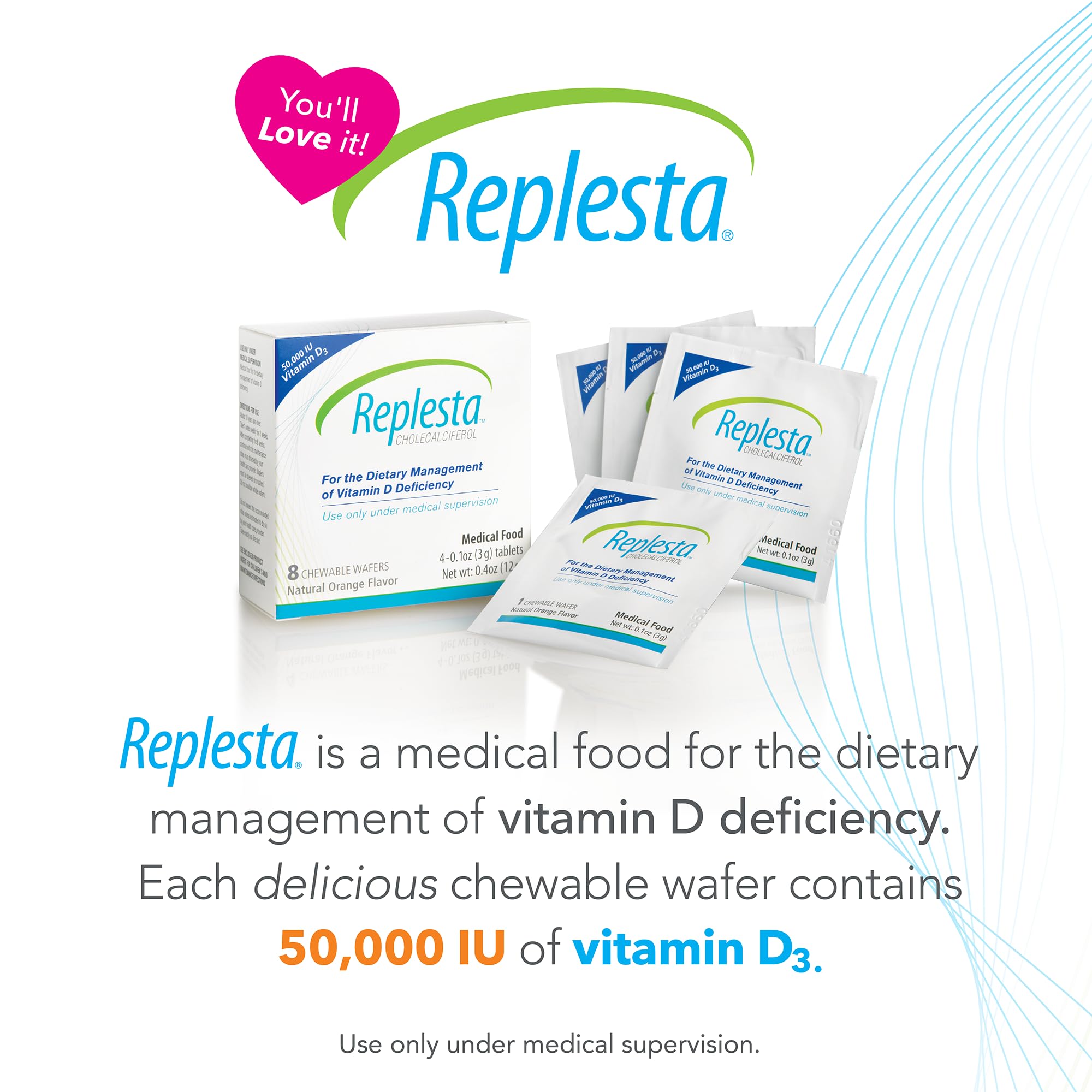 Replesta: boîte de 8 pastilles D3, format pratique