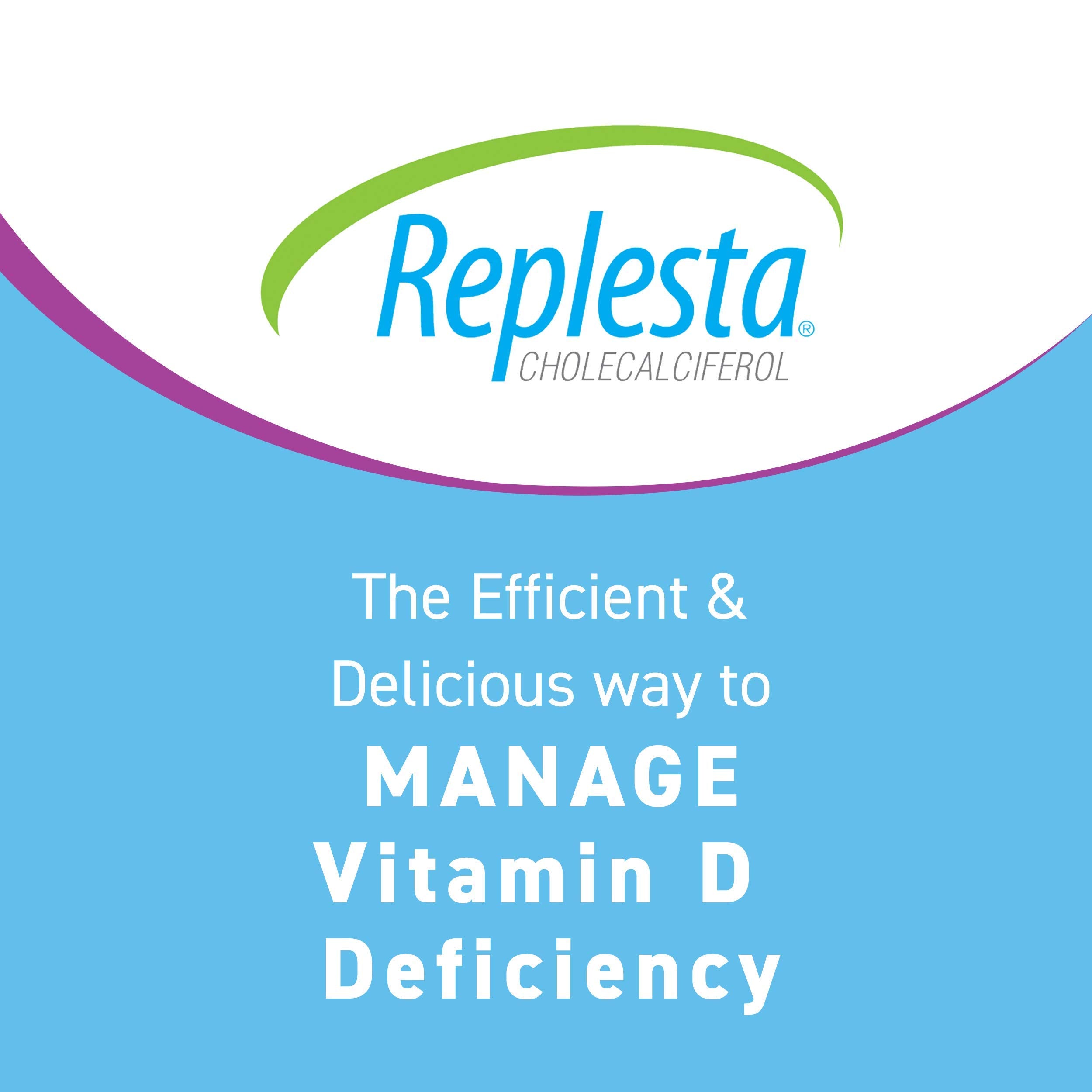 Étiquette nutritionnelle de Replesta NX indiquant la dose et les ingrédients.