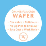 Pastilles orange naturelles de Replesta NX, goût agréable et facile à mâcher.