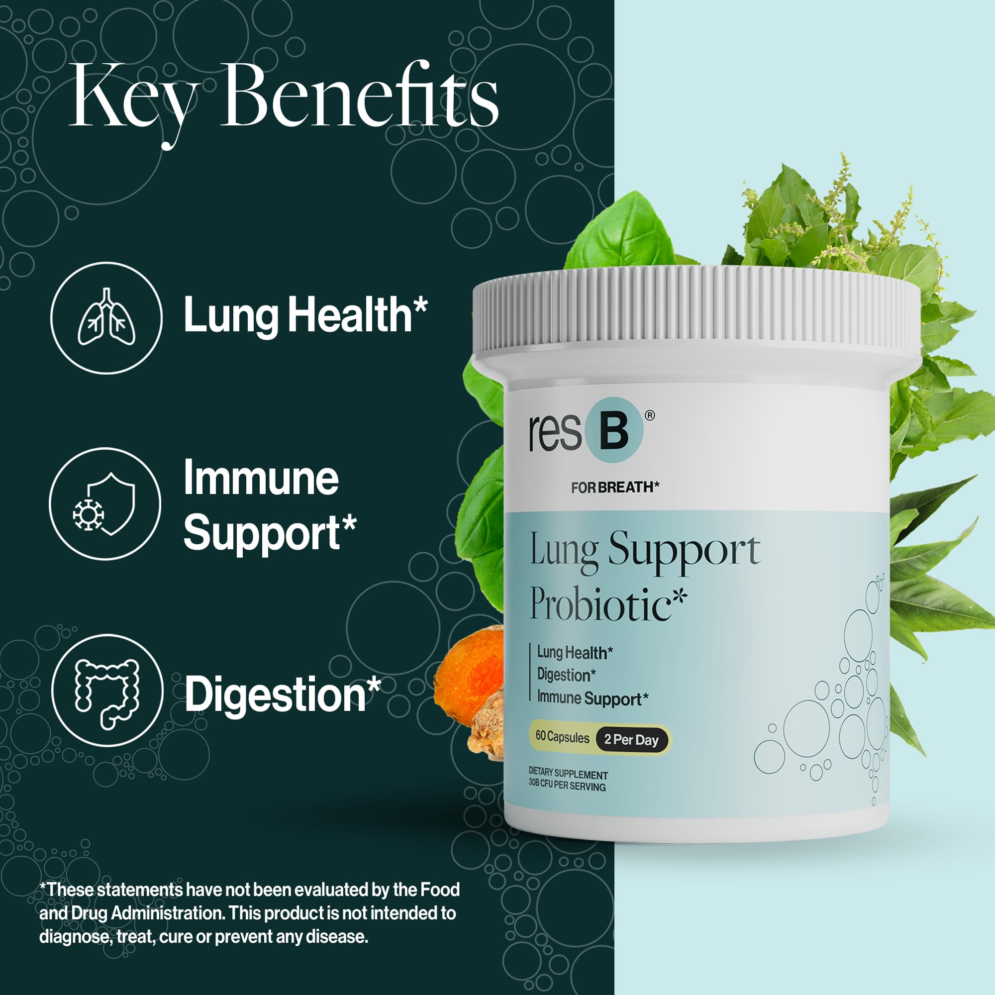 Utilisateur prenant les gélules ResBiotic resB au petit-déjeuner.