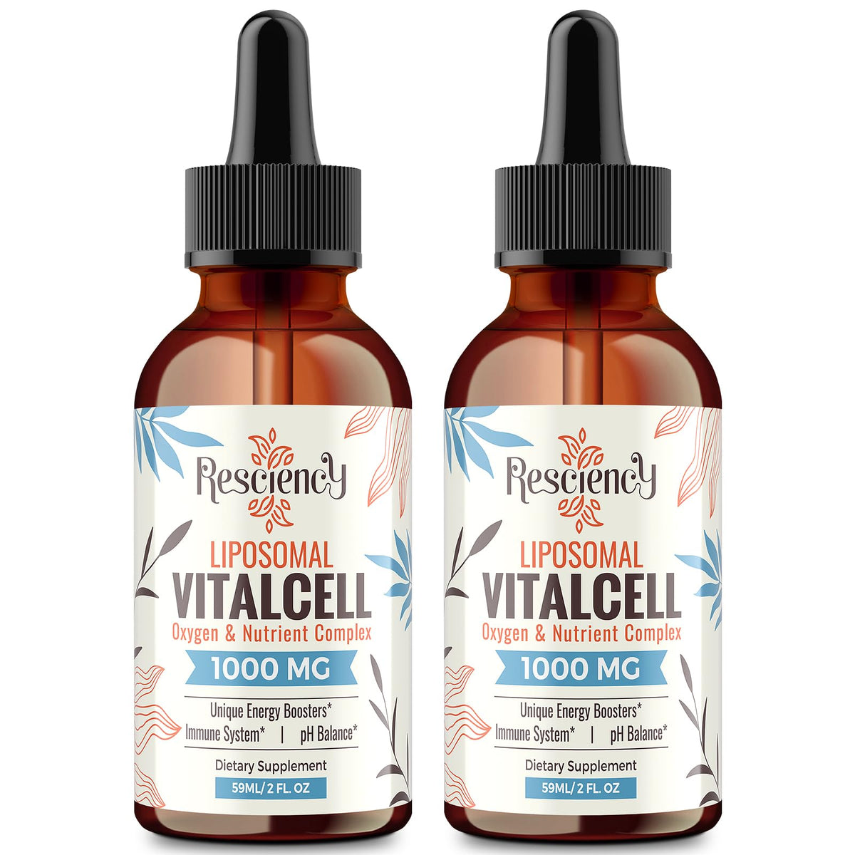 Resciency gouttes-oxygene-liposomales: apport quotidien d'oxygene et nutriments.
