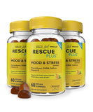 RESCUE Bach Plus – gommes pour l'humeur et le stress, emballage pratique pour usage quotidien.