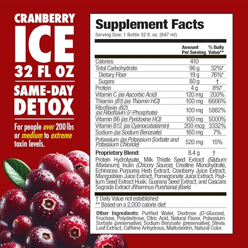 Rescue Detox ICE Canneberge, verre prêt à boire, expérience rafraîchissante.