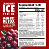 Versement Rescue Detox ICE Cranberry dans le verre pour une utilisation rapide.